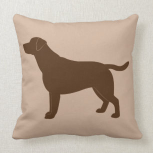 ChokladLabrador Retriever i Silhouette Kudde