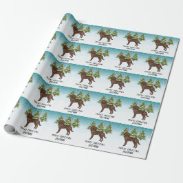 Chokladlabrador Retriever Jul Anpassad Text Presentpapper