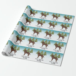 Chokladlabrador Retriever Jul Anpassad Text Presentpapper