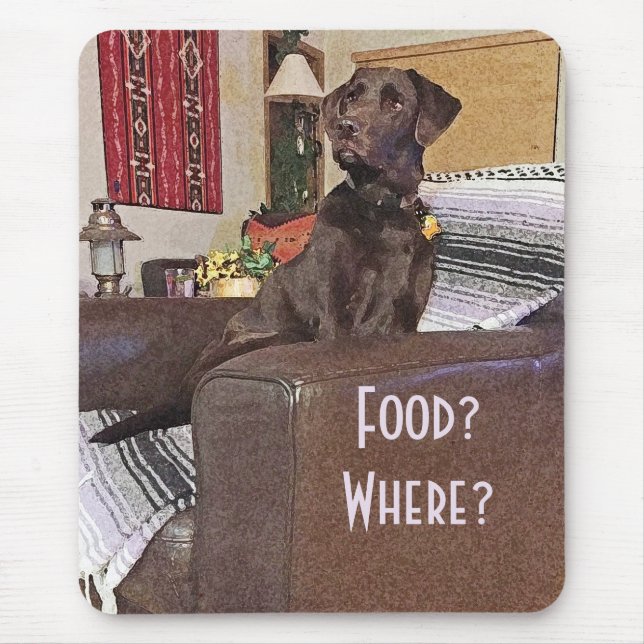 ChokladLabrador Retriever på stol Musmatta (Framsidan)