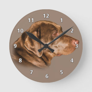 ChokladLabrador Retriever Rund Klocka