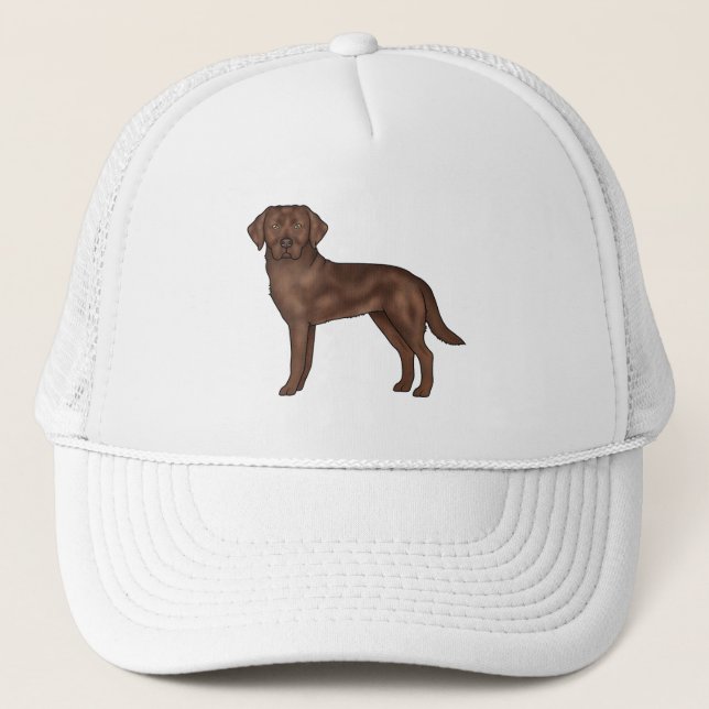 Chokladlabrador Söt Tecknad Lab Hund Keps (Framsida)
