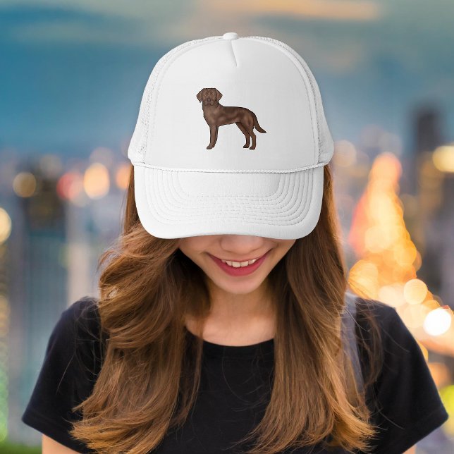 Chokladlabrador Söt Tecknad Lab Hund Keps (Skapare uppladdad)