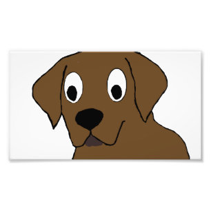 Chokladlabrador-tecknad Fototryck