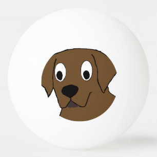 Chokladlabrador-tecknad Pingisboll