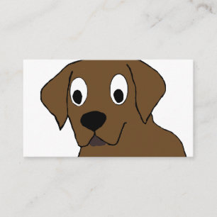 Chokladlabrador-tecknad Visitkort