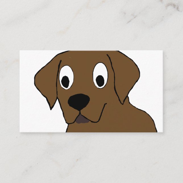 Chokladlabrador-tecknad Visitkort (Framsida)
