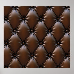 Chokladläder: Luxuriskt ufolstoppläder Struktur Poster