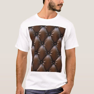Chokladläder: Luxuriskt ufolstoppläder Struktur T Shirt