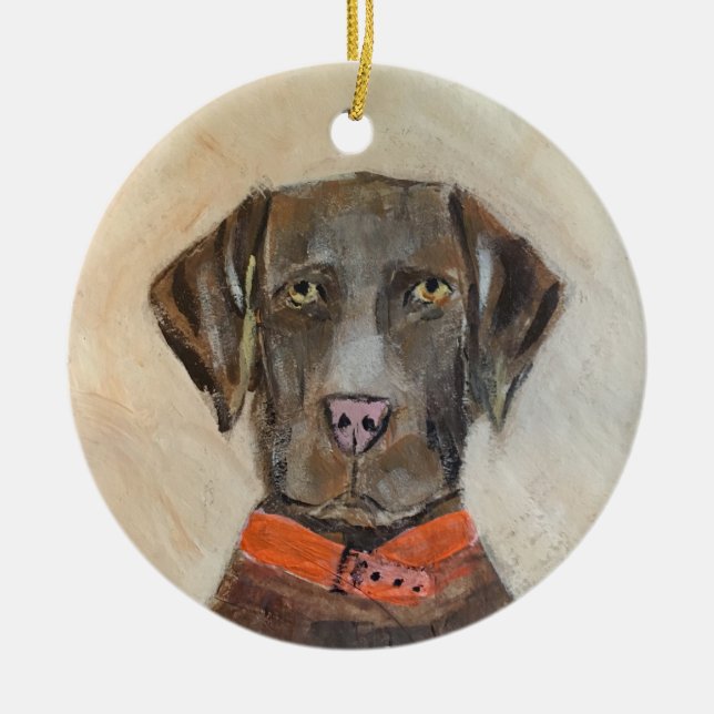 Chokladlamm Ornament Hund jullabrador (Framsidan)