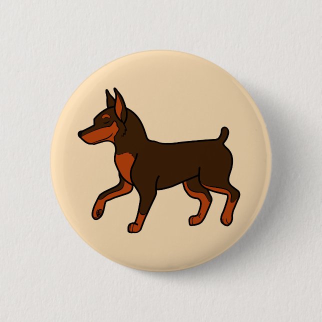 ChokladminiatyrPinscher Knapp (Framsida)