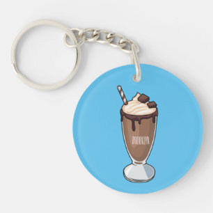Chokladmjölkskaka tecknad illustration