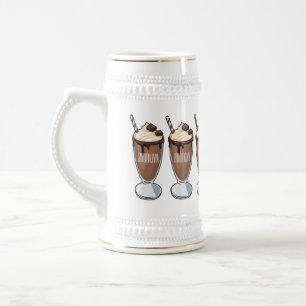 Chokladmjölkskaka tecknad illustration sejdel
