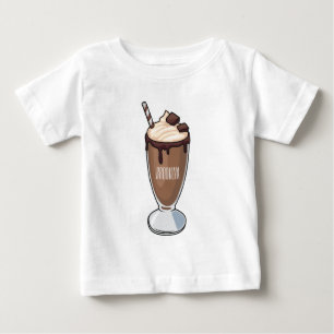 Chokladmjölkskaka tecknad illustration t shirt