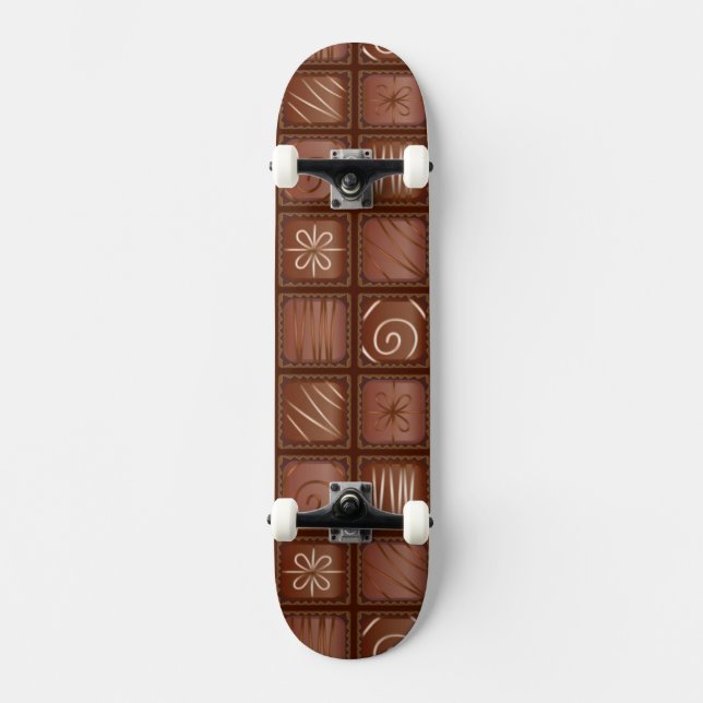 Chokladmönster Old School Skateboard Bräda 21,6 Cm (Framsida)