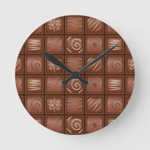 Chokladmönster Rund Klocka