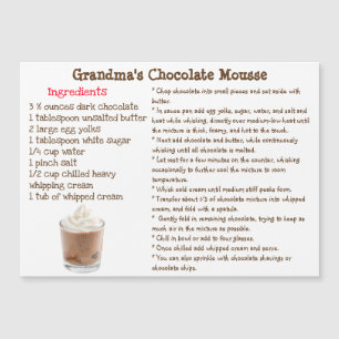 Chokladmousse Recept Magnetkort