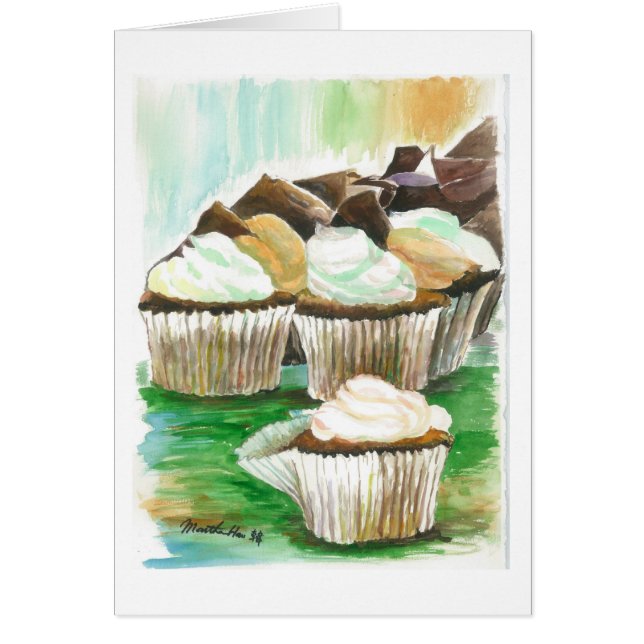 chokladmuffin hälsningskort (Framsidan)