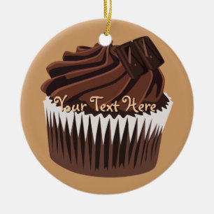 Chokladmuffin Julgransprydnad Keramik
