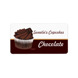 Chokladmuffinetiketter Adressetikett