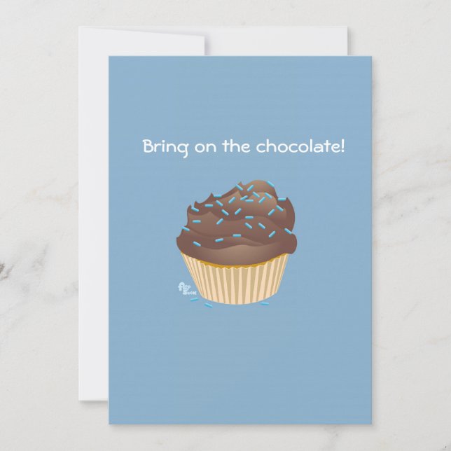 Chokladmuffinfödelsedagsfest inbjudan (Framsida)