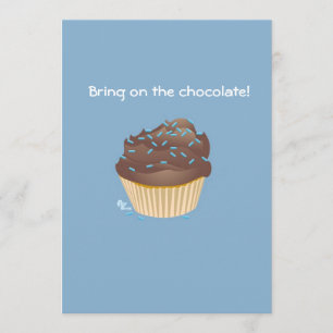 Chokladmuffinfödelsedagsfest inbjudan