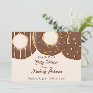 Chokladmunk Delight Baby Shower Inbjudningar