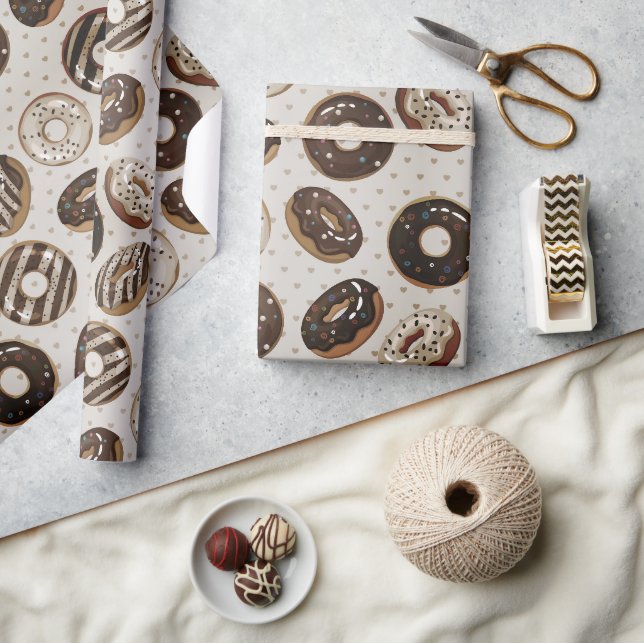 Chokladmunk doppad i strössel  presentpapper (Hantverk)