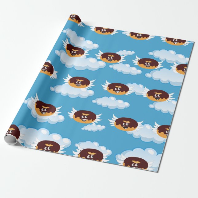 Chokladmunk Mat Humor Emoji Presentpapper (Utrullad)