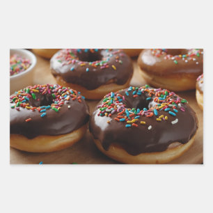 Chokladmunkar Rektangulärt Klistermärke