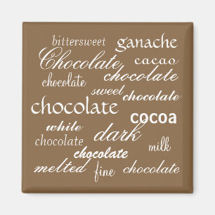 Chokladordcollage Magnet