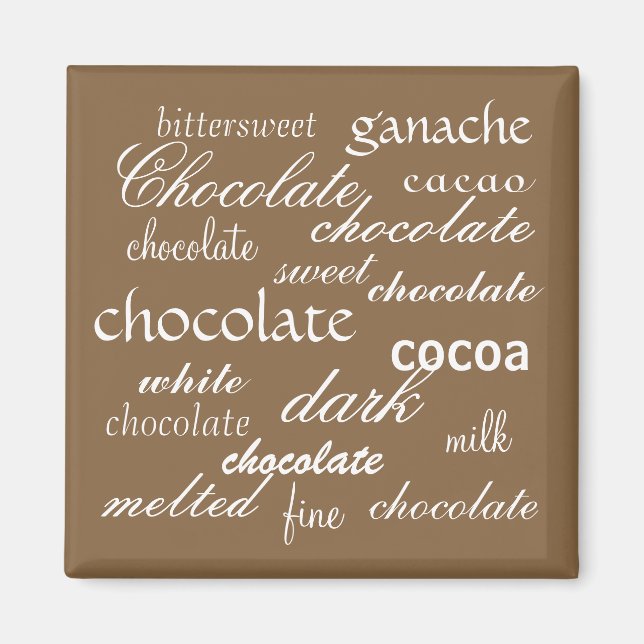 Chokladordcollage Magnet (Framsidan)