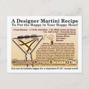 Chokladöverdragen bananmartini recept vykort