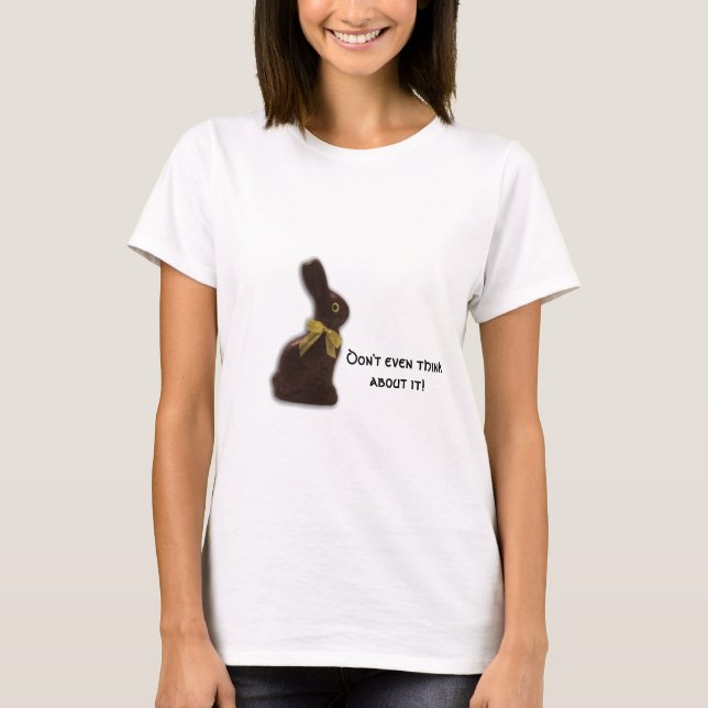 Chokladpåskhare med inställning tee shirt (Framsida)