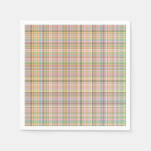 Chokladpastellisering Plaid 8-PAPPRARE NAPKINER Pappersservett