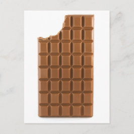 Chokladpub med en saknad bitavykort vykort