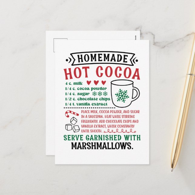 Chokladrecept för Hett av nordpoler Helg Vykort (Fram/Back In Situ)