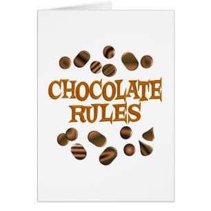 Chokladregler Hälsningskort