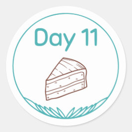 Chokladsmakningssats Dag 11 Runt Klistermärke