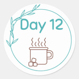 Chokladsmaksats Dag 12 Runt Klistermärke