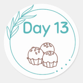 Chokladsmaksats Dag 13 Runt Klistermärke
