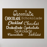 Chokladspråk Poster 28 tum x 20 tum, (projektionsy