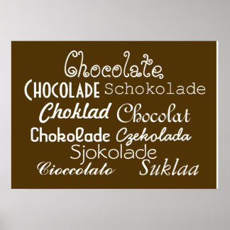 Chokladspråk Poster 28 tum x 20 tum, (projektionsy