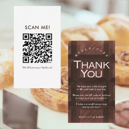 Chokladstångsmönster Lämna en recension QR-kod Visitkort