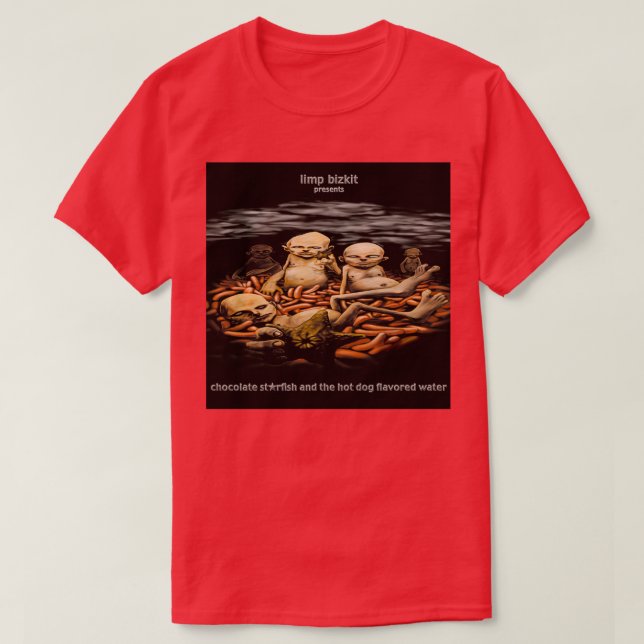 Chokladstjärnor och hett hund smaksatt vatten  t shirt (Design framsida)