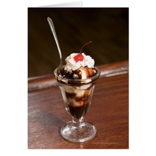 Chokladsundae Hälsningskort (Framsidan)