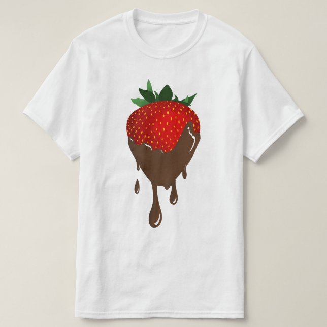chokladtäckt jordgubbsbär T-Shirt (Design framsida)
