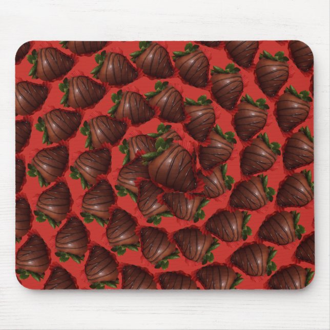 Chokladtäckta jordgubbar musmatta (Framsidan)