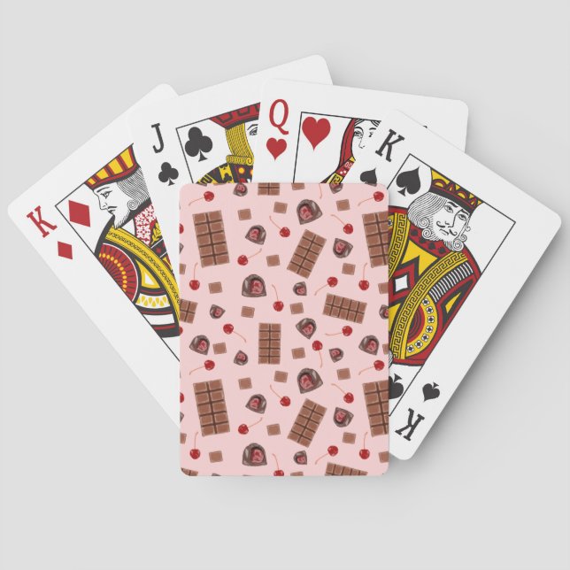 Chokladtäckta körsbär, uppspelningskort casinokort (Baksidan)