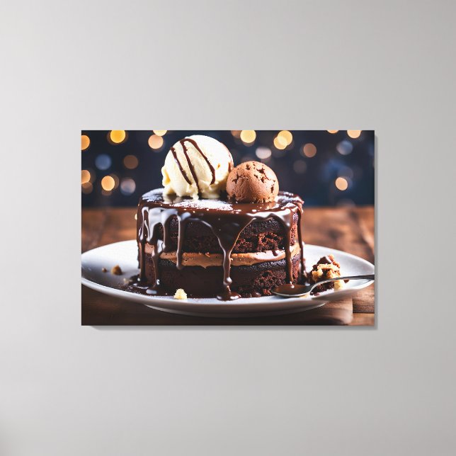 Chokladtårta Canvastryck (Framsida)